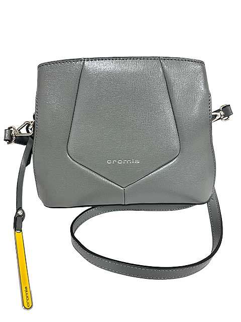 Rakuten - 【中古】cromia クロミア バッグ ショルダーバッグ レザー レディース グレー