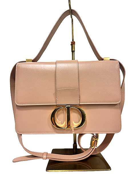 【中古】Christian Dior クリスチャンディオール モンテーニュ30 レザー ショルダーバッグ ピンク 本革