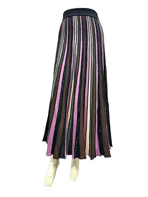 Rakuten - 【中古】 CAROLINA GLASER　カロリナ グレイサー　ニットスカート　ロングスカート　ウエストゴム　ビームス