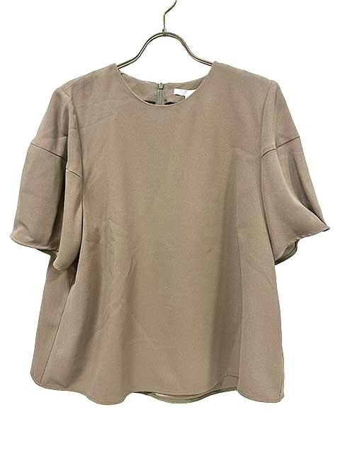 Rakuten - 【新古品】【未使用】自由区 ジユウク トップス ブラウス レディース モカ 半袖 サイズ44