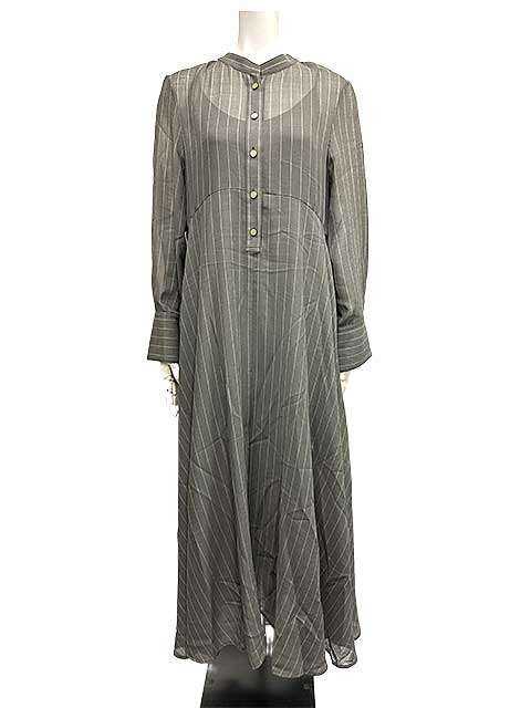 【中古】　ebure エーブル ワンピース マナードストライプマキシワンピース レディース ストライプ サ..