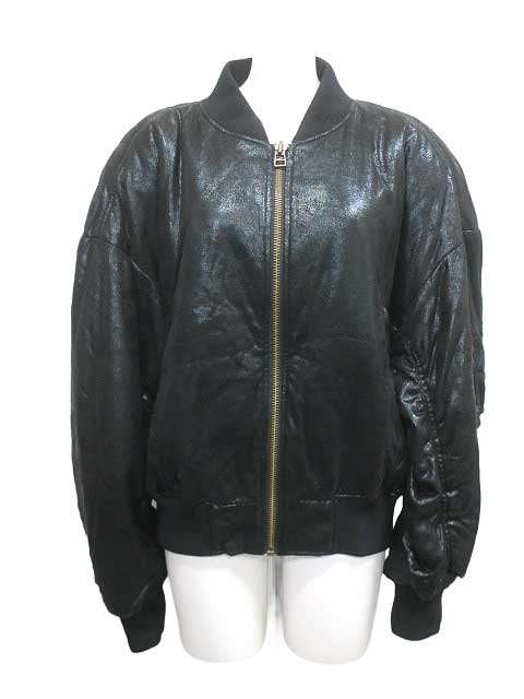 Rakuten - 【中古】PROVOKE プロヴォーク ジャケット ブルゾン fakeleather MA-1 PV-100046 ブラック フリーサイズ