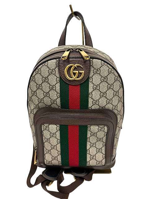 【中古】GUCCI グッチ オフィディア GG スモール バックパック デイパック リュック ベージュ エボニー 547965