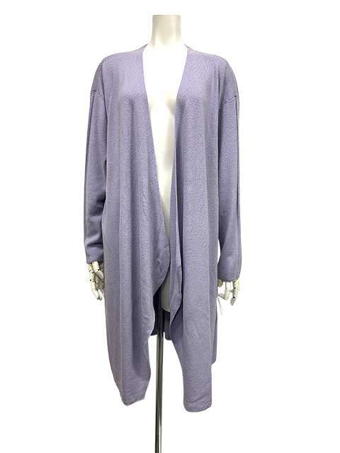 樂天商城 - 【中古】HIROKO KOSHINO ヒロココシノ トップス ロングカーディガン パープル サイズ38