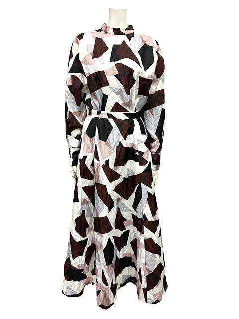 【中古】RIM.ARK リムアーク スーツ セットアップ レディース 総柄 サイズ38 スカート