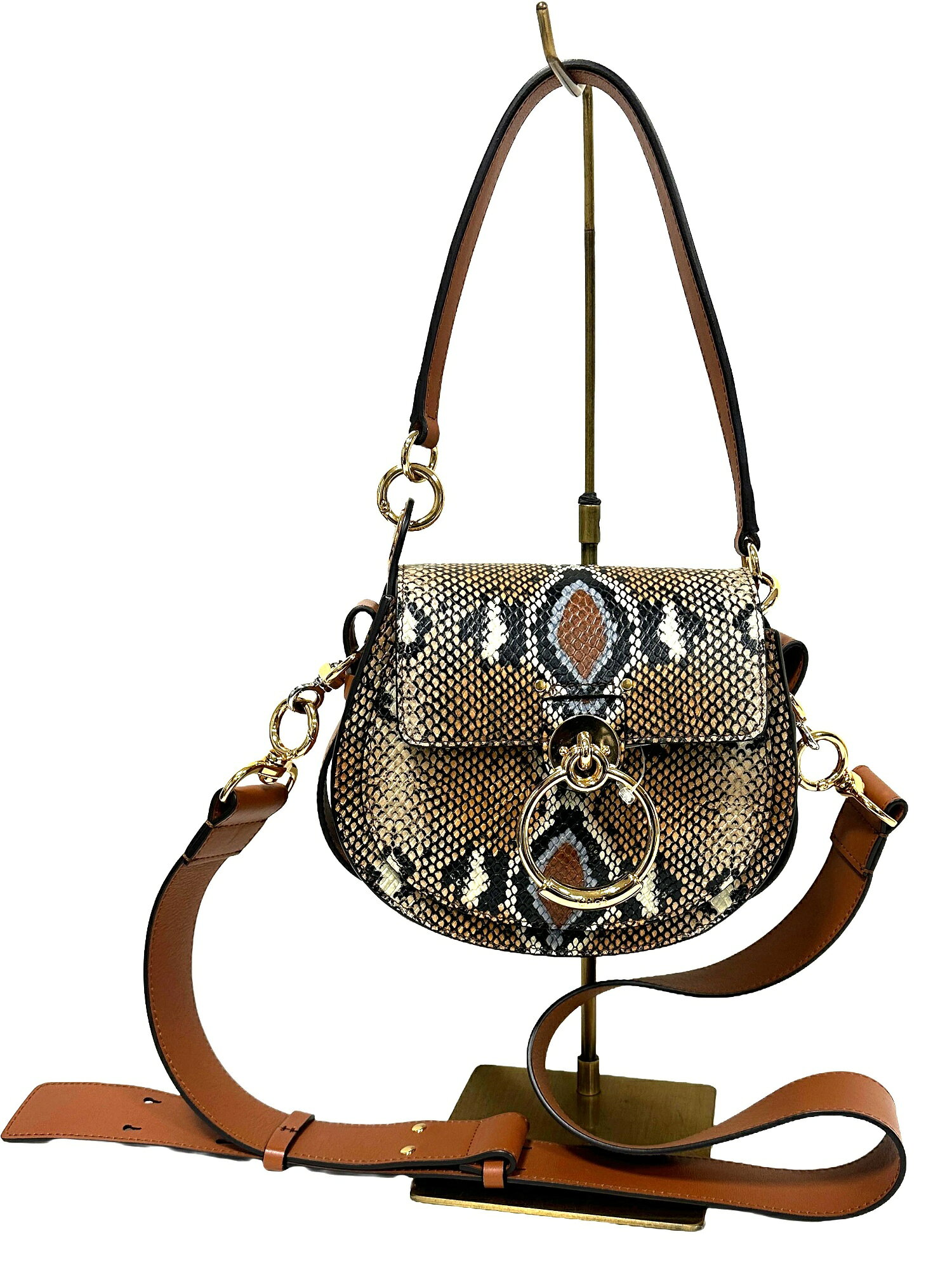 【中古】Chloe クロエ パイソン型押しモデル TESS 希少品 定価228000円 限定モデル