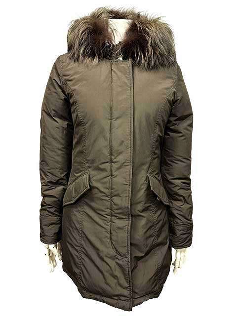 Rakuten - 【中古】WOOLRICH　ウールリッチ　コート　ダウン　ブラウン　Sサイズ　※少々難あり