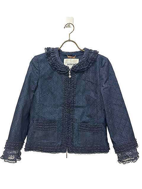 Rakuten - 【中古】INGEBORG インゲボルグ ジャケット デニム レース サイズ3(9号) レディース