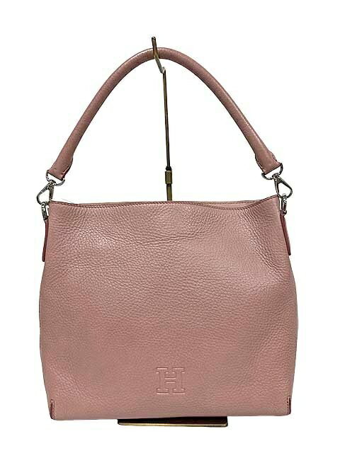 Rakuten - 【中古】HIROFU ヒロフ バッグ ハンドバッグ ワンショルダー レザー レディース ピンク