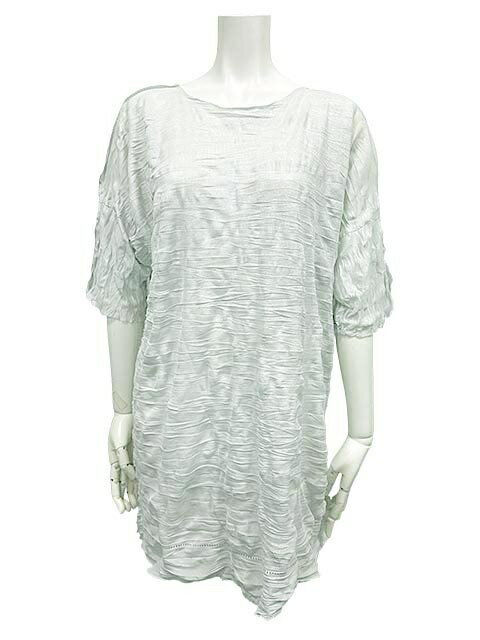 Rakuten - 【未使用】【新古品】ISSEY MIYAKE　me イッセイミヤケミー　トップス　ライトグレー　日本製　M152-FT563-99　freeサイズ