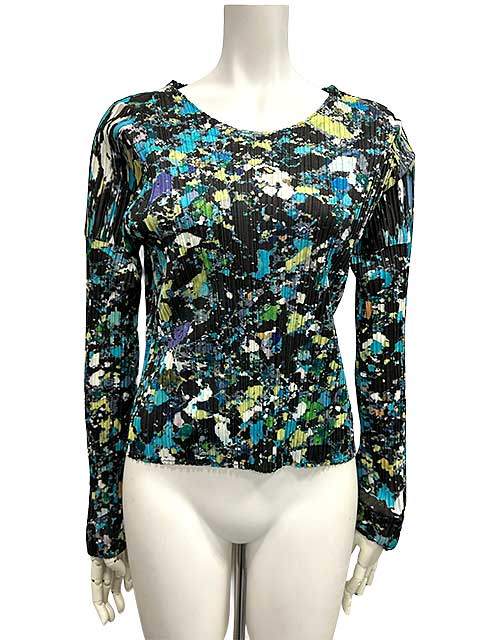 Rakuten - 【中古】PLEATS PLEASE プリーツプリーズ イッセイミヤ トップス 長袖 グリーン系 レディース サイズ4 日本製