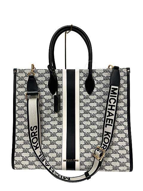 Bags, Accessories, Designer Items - 【中古】Michael Kors（マイケルコース）MIRELLA　2WAYトートバッグ　キャンバス/レザー　総柄　ストラップ付き