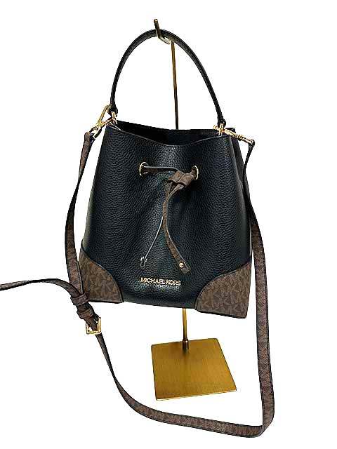 Rakuten - 【中古】MICHAEL KORS　マイケル・コース　35H3GM9M6L　ハンドバッグ　PVCレザー　ブラック×ブラウン＿s-0911-r23