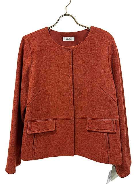Rakuten - 【未使用】【新古品】レリアン（Leilian）ジャケット　エンジ　秋冬　ウールジャケット　13号＋　LL＋サイズ　大きいサイズ