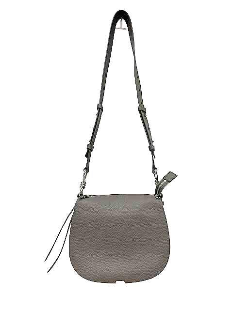 【中古】ALLSAINTS　オールセインツ　ショルダーバッグ　グレー　本革　レザーバッグ　斜め掛けバッグ