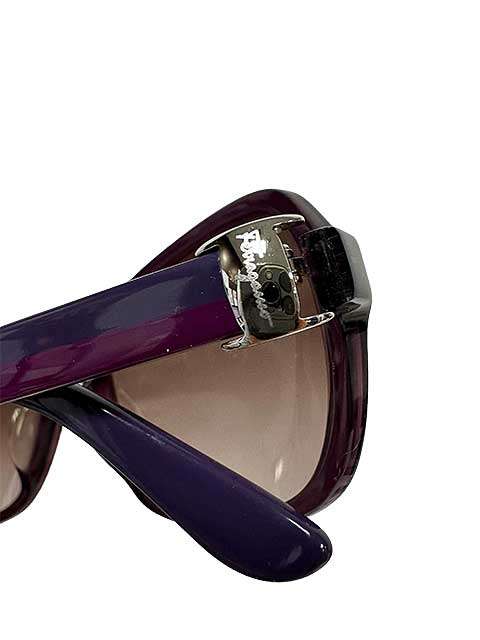【中古】FERRAGAMO フェラガモ サングラス SF606SA　バイカラー　パープル　ワインレッド　UVカット 3