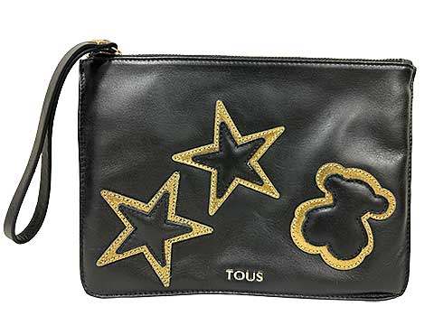 Rakuten - 【中古】TOUS　トウス　レザー小物　ポーチ　レザーバッグ　black　スターモチーフ