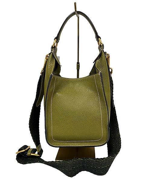 樂天商城 - 【中古】ジャンニ キャリーニ GIANNI CHIARINI ショルダーバッグ　レザーバッグ　グリーン　本革