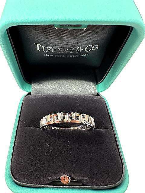 Rakuten - 【中古】Tiffany&Co. ティファニー　トゥルー ナロー リング　ホワイトゴールド　定価264000円　14号　USサイズ7　K18WG