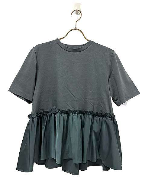 樂天商城 - 【中古】【美品】Ballsey　ボールジィ　トゥモローランド　トップス　カーキ　半袖カットソー　春夏　36サイズ　別布使い