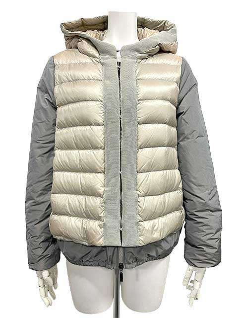 樂天商城 - 【中古】【難あり】MONCLER　モンクレール　ライトダウン　グレー×ベージュ　LADINE GIUBBOTTO　0サイズ