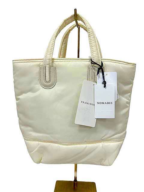 Rakuten - 【新古品】【未使用】NOMADIS ノマディス バッグ ミニトート Arles Petit Nylon オフホワイト レディース