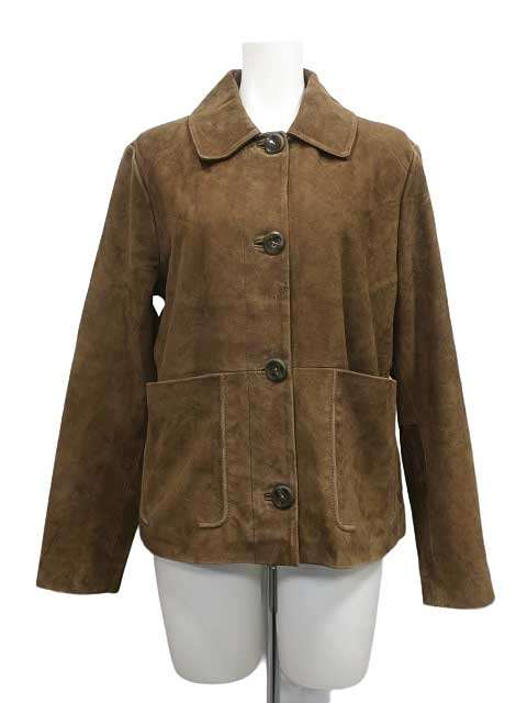 樂天商城 - 【中古】COLE HAAN コールハーン ジャケット スウェード ブラウン サイズM レディース T10601