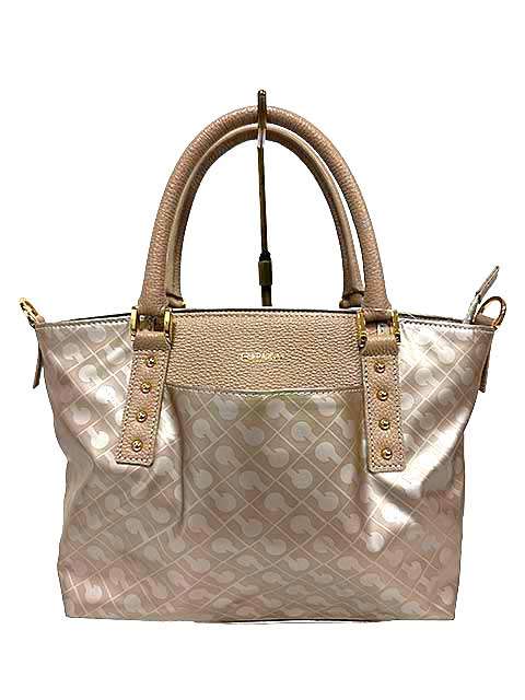 樂天商城 - 【中古】【美品】GHERARDINI 　ゲラルディーニ　2WAYバッグ　ショルダーバッグ　光沢ベージュ　ミニバッグ