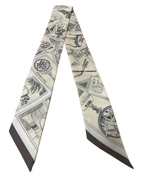 樂天商城 - 【中古】【美品】HERMES　エルメス　フォーブルの切手愛好家　ツイリースカーフ　スカーフ