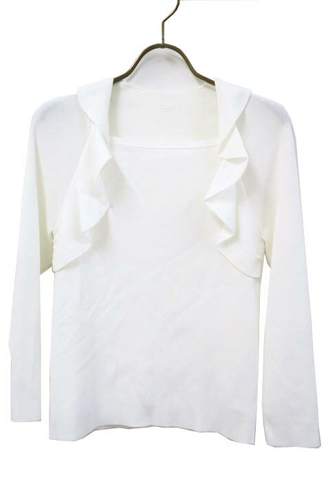 【未使用】【新古品】ICHIE STRAWBERRY-FIELDS イチエ ストロベリーフィールズ トップス レディース カットソー ホワイト フリル サイズ38 未使用