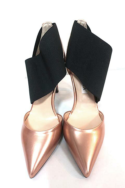 【中古】【美品】DIANA ダイアナ 靴 パンプス レディース ピンク メタリック 21.5cm