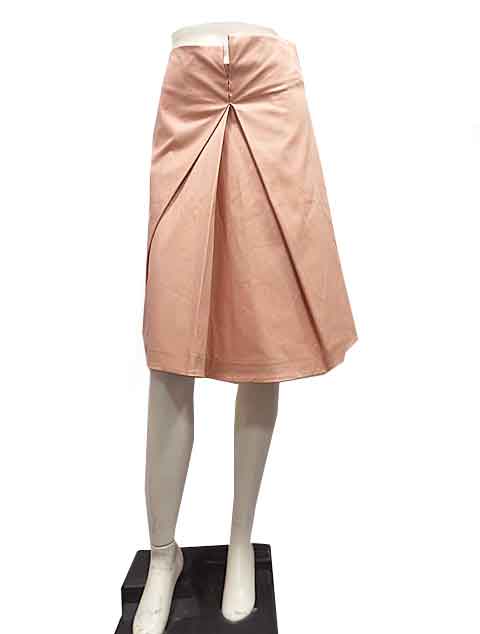 【中古】FERRAGAMO フェラガモ スカート レディ―ス 7号　Sサイズ　オレンジ系　セミスカート　春夏