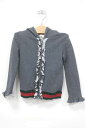【中古】GUCCI グッチ 子供服 ジップアップパーカー フリル 4歳前後 110cm前後 秋冬春 女の子