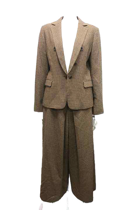 【中古】Leilian Lanificio Cerruti レリアン スーツ パンツスーツ レディース ブラウン系 秋冬 サイズ9