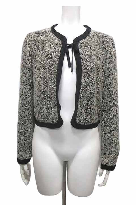 ランバンコレクション　ニット　カーディガン　ホワイト　38 リブデザインカーディガン|LANVIN COLLECTION | LANVIN
