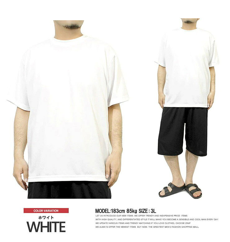Tシャツ メンズ 大きいサイズ シニア 半袖 吸汗速乾 ドライ メッシュ UVカット 無地 クルーネック カットソー おおきいサイズ スポーツ 白 サマー 半袖Tシャツ 吸水 吸汗 速乾 部屋着 部屋着 黒 トレーニング ワークマン プラス 父の日 ギフト re-beast-10002904 BEAST/ビースト サンプル画像3