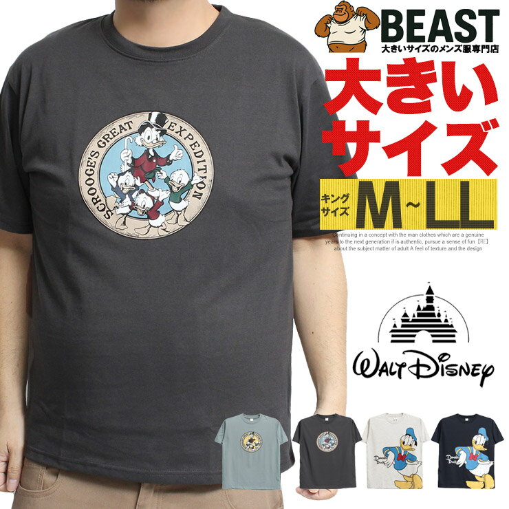 Disney ディズニー Mickey Mouse(ミッキーマウス) 半袖 Tシャツ メンズ ドナルドダック プリント クルーネック カットソー ドナルド ユニセックス トップス ドライ サマー プリントTシャツ 吸汗速乾 キャラクター アニメ グッズ かわいい ワークマン