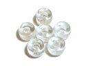 6粒入〔透明/クリア〕9mmクリスタルビーズ アクセサリーパーツ ハンドメイド ガラス/手芸/カラフル