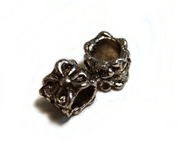 メタルビーズF 2ヶ アクセサリーパーツ/メンズアクセサリー/メタル/手芸/部品/錫/デザインビーズ/ハンドメイド