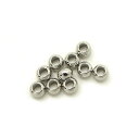 10ヶ入【 金属ビーズ(小) 4×6mm Ni/シルバー】アクセサリーパーツ/メタルビーズ/ビーズ/ネックレス/ブレスレット/メンズ/金属/ビーズ/素材/材料/...