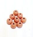 【ピンク】10mm ウッドカラービーズ 8粒入 手作りアクセサリー定番! アクセサリーパーツ/木/ナチュラル