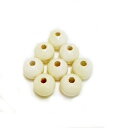 【ホワイト】10mm ウッドカラービーズ 8粒入 手作りアクセサリー定番! アクセサリーパーツ/木/ナチュラル