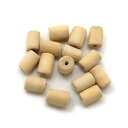 15ヶ入【円柱ウッドビーズ 9×6mm ナチュラル/未塗装】 アクセサリーパーツ/木/ウッド/天然素材/手作りアクセサリー/パーツ/ハンドメイド/オリジナル/ビ...