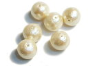 【コットンパール丸玉 12mm 6粒入】 クリーム/アクセサリー/ハンドメイド/ビーズ/パーツ/レディース/ナチュラル/ヘア/ネックレス/ブレスレッド/ピアス/...