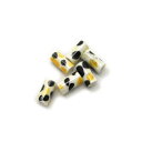 6ヶ入【セラミックパイプビーズ 5×9mm(H)】 アクセサリーパーツ/ビーズ/焼き物/粘土/石/手作り/手描き/ネックレス/ブレスレット/ハンドペイント/陶器...