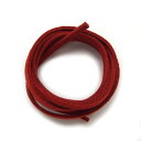 1本入【【赤/レッド】 合皮スエードヒモ 3mm×90cm (厚み約1.5mm)】 アクセサリーパーツ/紐/ネックレス/ブレスレット/手作り/オリジナル/ハンド...