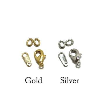 【ロブスターフック・板ダルマセット(1セット入)】 アクセサリー制作に/アクセサリーパーツ/カニカン/板ダルマ/Cカン/シルバー/ゴールド/ブラック/アンティークシルバー/アンティークゴールド/部品/金属