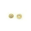 【10ヶ入】6mm花座 G(ゴールド) アクセサリーパーツ/ビーズキャップ/座金/菊座/金属/金具/ハンドメイド/Tピン/9ピン/飾り