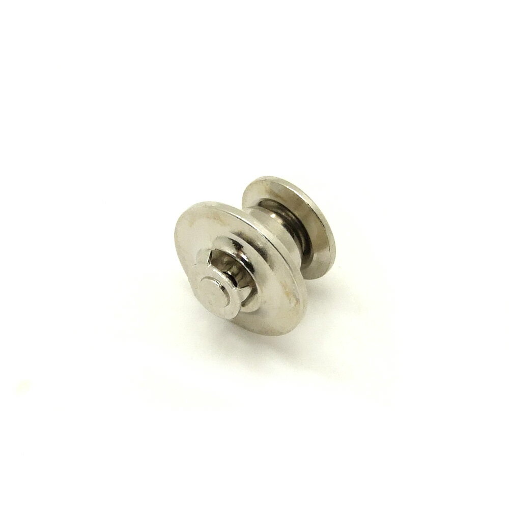 1ヶ入【薄型タイタックAセット ( 4mm四爪針付き ) シルバー/RC　】　アクセサリーパーツ/タイタック/金具/ダルマチェーン/タイピン/ネクタイ/タイニーピン/ピンキャッチ/メール便対応/自作/修理