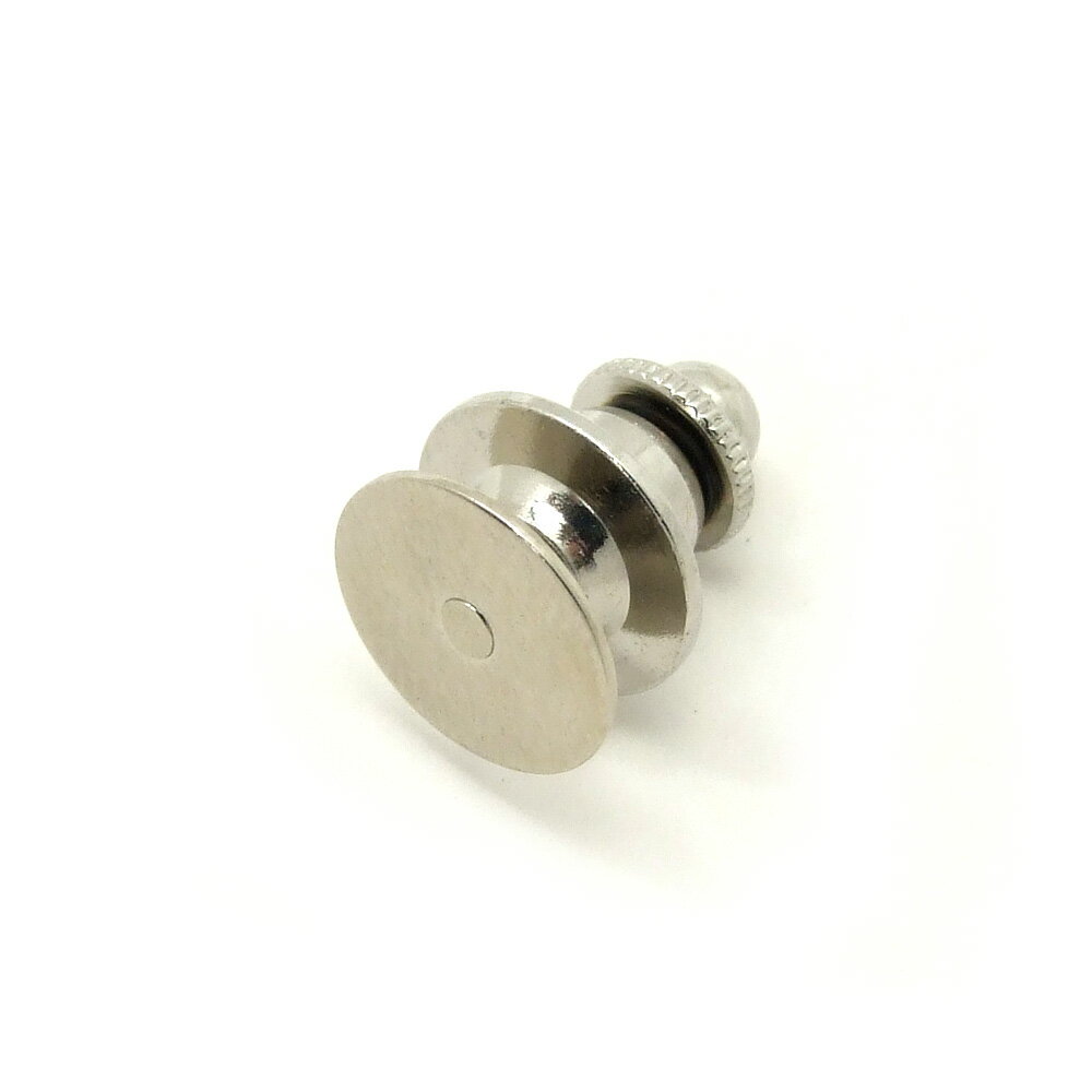 1ヶ入【タイタックセット ( 10mm丸皿針付き ) シルバー/RC　】　アクセサリーパーツ/タイタック/金具/ダルマチェーン/タイピン/ネクタイ/タイニーピン/ピンキャッチ/メール便対応/日本製/自作/修理